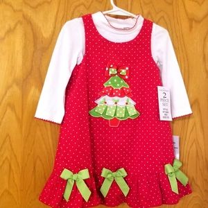 2-piece Toddler girls Holiday Dress